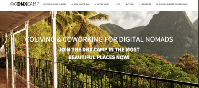 Digital Nomad camp ad
