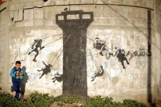 banksy graffito wall